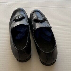 Office London Men's Dress Loafers Black Tassel Slip-On Shoes Size 9